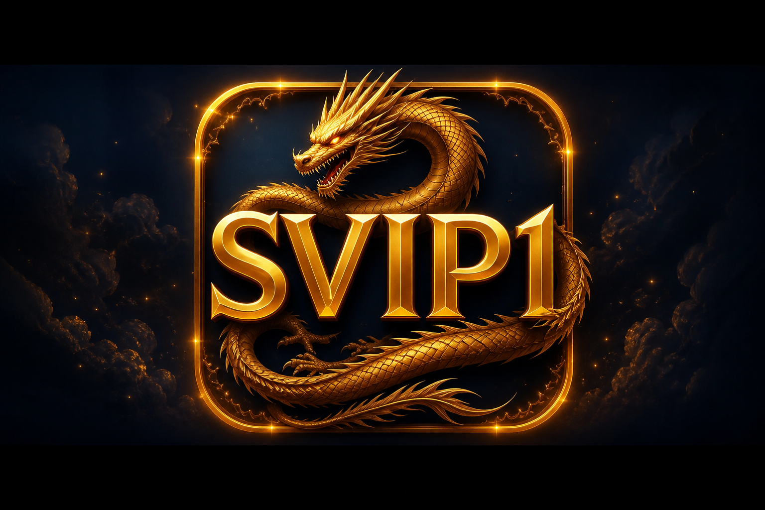 SVIP1: naga emas membelit teks SVIP1.